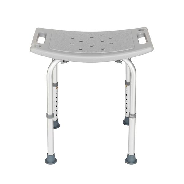 Aluminium Alloy Elderly Bath Chair without Back of a Chair Gray