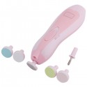 Safe Baby Nail Clipper Trimmer Toes & Fingernails Electric Grinding Polish Device Pink