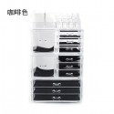SF-1122-10 4Pcs/Set Plastic Cosmetics Storage Rack Transparent Coffee